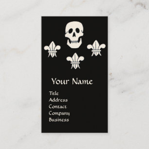 SKULL, FLEUR DE LISE PIRATES ANCIENNES CARTES DE T