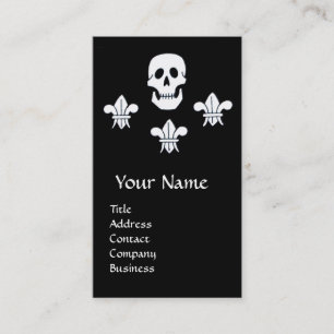 SKULL, FLEUR DE LISE PIRATES ANCIENNES CARTES DE T