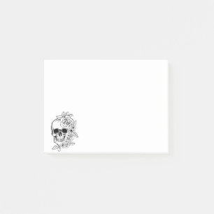 Skull Floral Art Post-it Notes