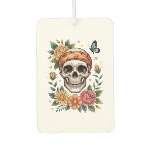 Skull Floral Halloween Spooky Air Freshener
