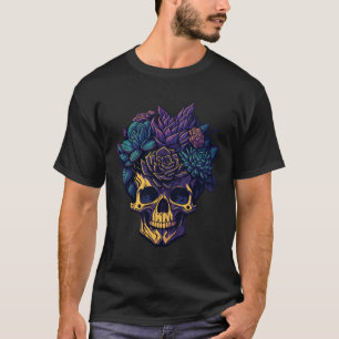 Skull Flower Pot Growing Succulents Plants And Her T-Shirt