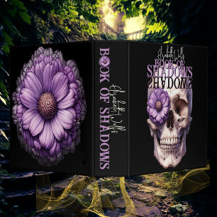 Skull Flower Shadows Witch's Book of Shadows Binder
