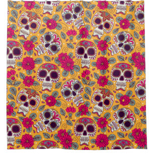 Skull Flowers: Mexican Day Background