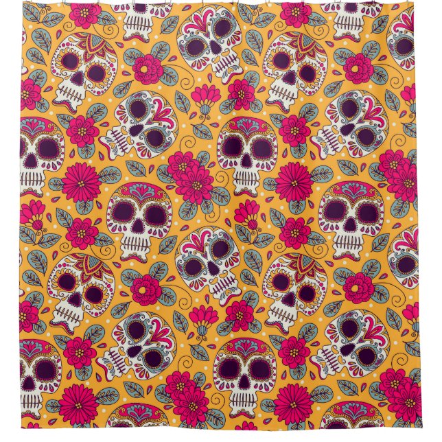 Skull Flowers: Mexican Day Background (Front)