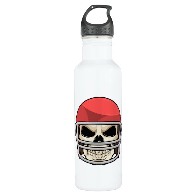 Skull Football Helmet 710 Ml Water Bottle (Front)