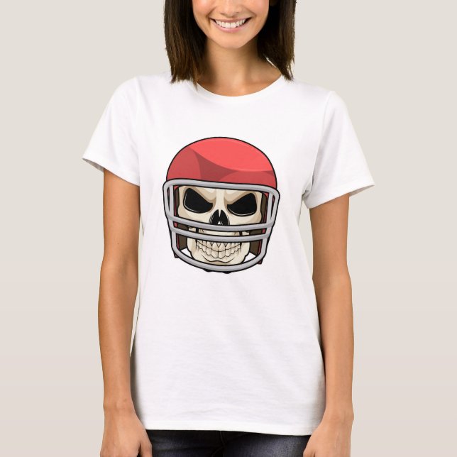 Skull Football Helmet T-Shirt (Front)