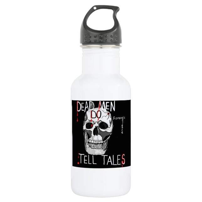 Skull forensic science CSI dead men 532 Ml Water Bottle (Front)