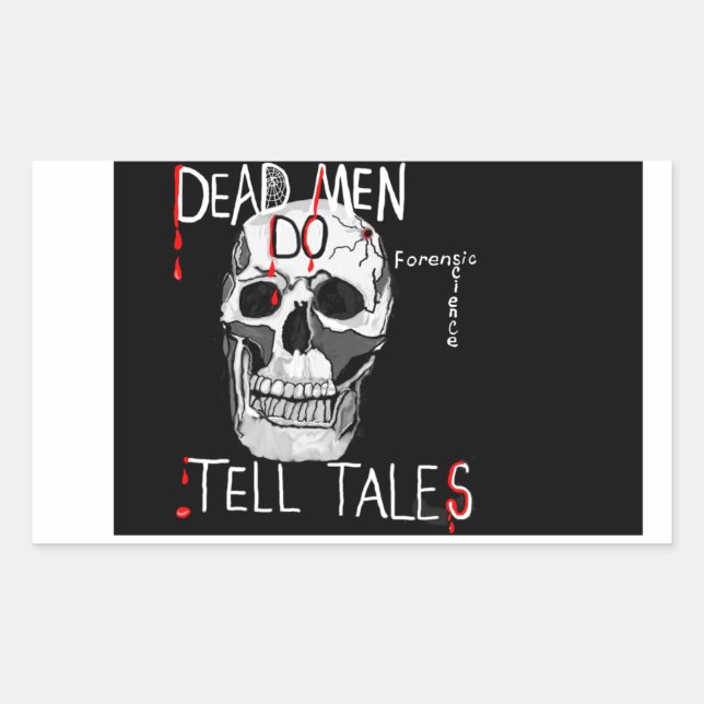Skull forensic science CSI dead men Sticker (Front)