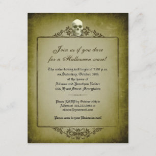 Skull Frame Halloween Invitation