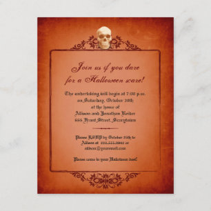 Skull Frame Halloween Invitation