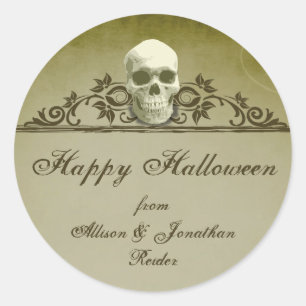 Skull Frame Halloween sticker