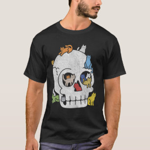 Skull full of Cats Skeleton Halloween Costume Skul T-Shirt