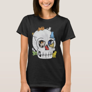 Skull full of Cats Skeleton Halloween Costume Skul T-Shirt