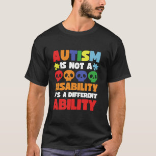 Skull Funny Autism Awareness For Mom Dad Kids Long T-Shirt