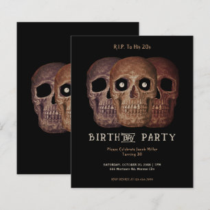 Skull Funny Brown Gothic Budget RIP To His 20s