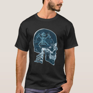 Skull Funny Firefighter Firefighting Fireman Fire  T-Shirt