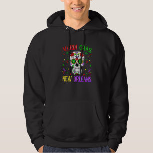 Skull Funny Mardi Gras Carnival Party New Orleans  Hoodie