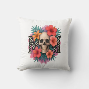 Skull Funny Mother Throw Pillow