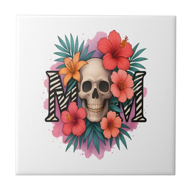 Skull Funny Mother Tile (Front)