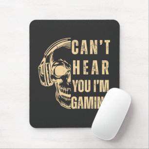 Skull Gamer Art – Can’t Hear You Mouse Pad