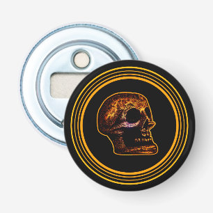 Skull Gold Bronze Bottle Opener