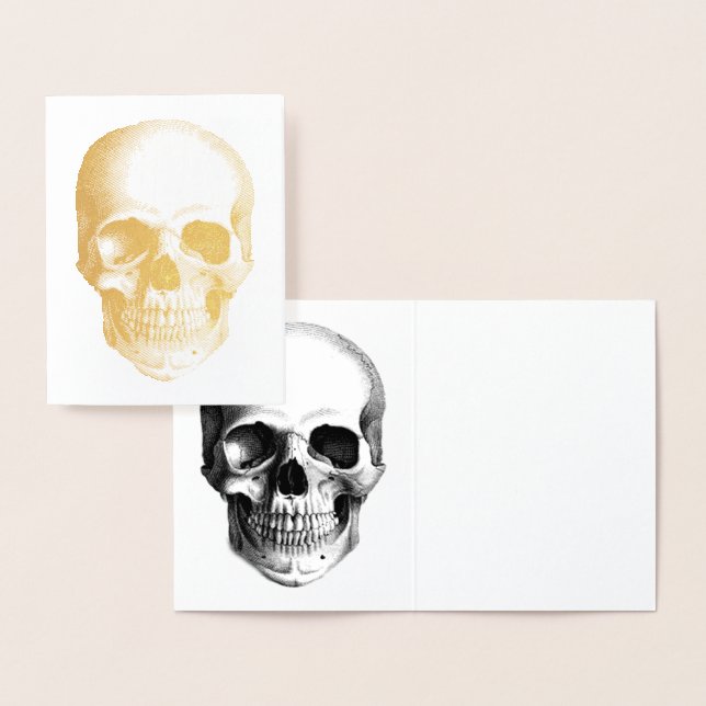 SKULL Gold Foil Note Card (Display)