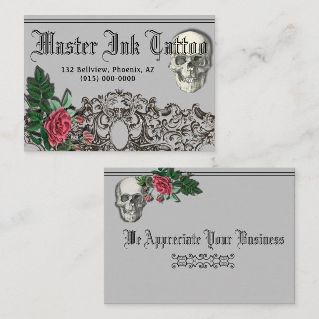 Skull Gothic Business Card  (Front/Back)