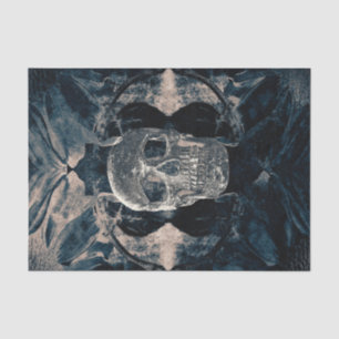 Skull Gothic Floral Cyanotype Vintage Grunge Tissue Paper