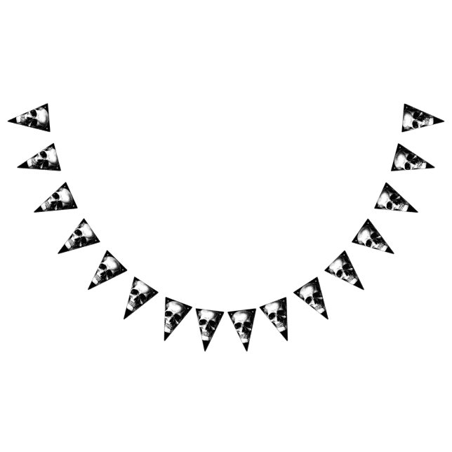Skull Gothic Halloween Wedding Bunting Flags (All)