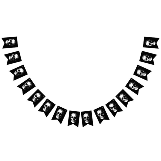 Skull Gothic Halloween Wedding Bunting Flags (All)