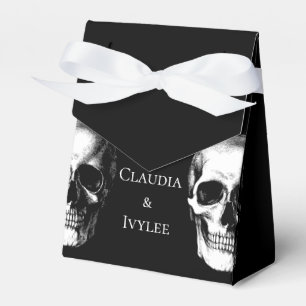 Skull Gothic Halloween Wedding Favour Boxes