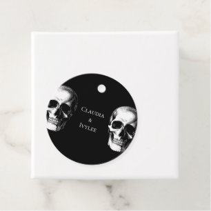 Skull Gothic Halloween Wedding Favour Tags