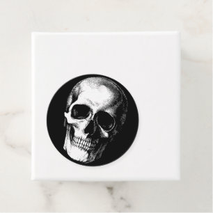 Skull Gothic Halloween Wedding Favour Tags