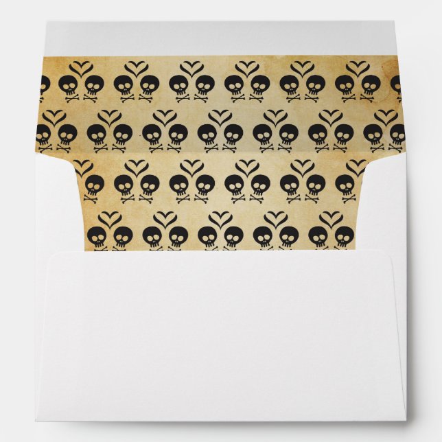 Skull Gothic Invitation Envelope (Back (Bottom))