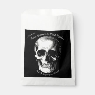 Skull Gothic Wedding Invitation Favour Bag