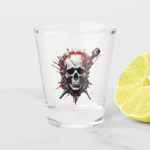 Skull Graffiti Shot Glass