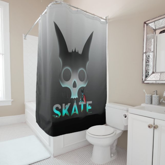 Skull Graffiti Skater Cat (In Situ)