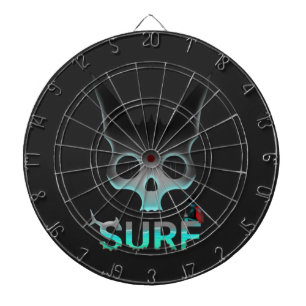 Skull Graffiti Surf Cat Dartboard