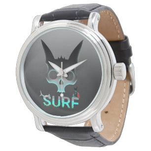 Skull Graffiti Surf Cat Watch