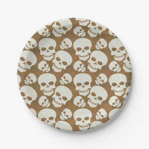 Skull Graphic Pattern Design Paper Plate