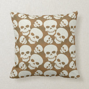 Skull Graphic Pattern Design Throw Pillow