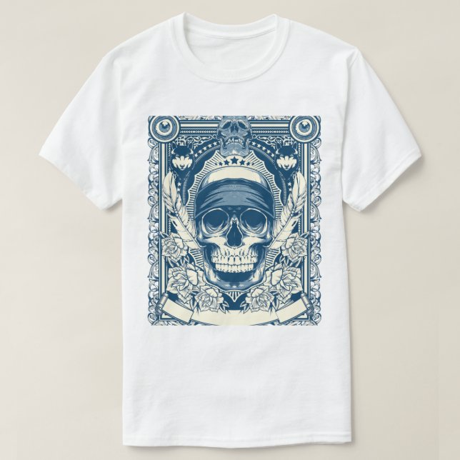 Skull Graphic T-shirt – Dark Gothic Design (Design Front)