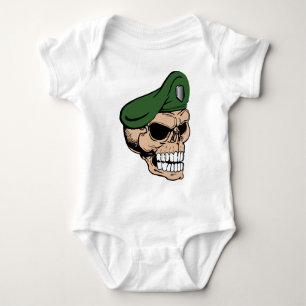 Skull Green Beret Baby Bodysuit