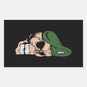 Skull Green Beret Sticker