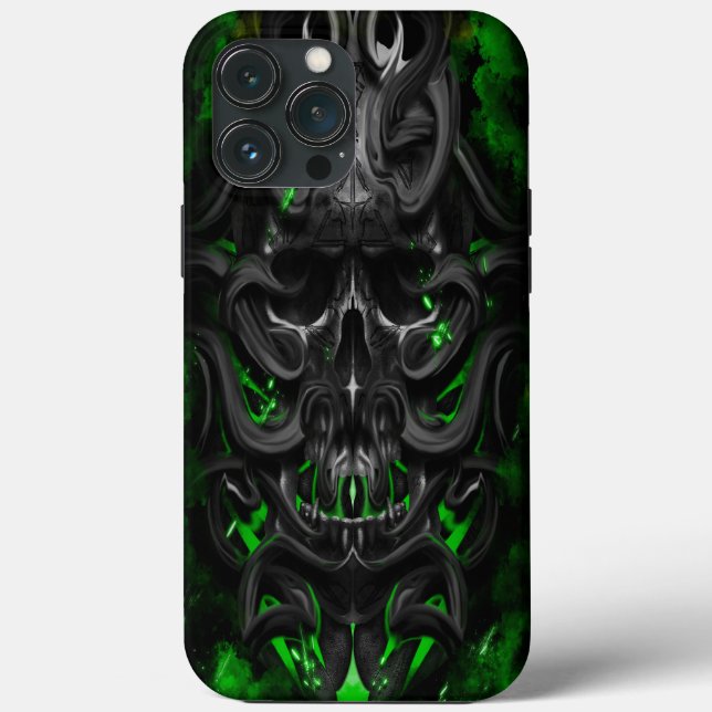 skull Green bio spark Case-Mate iPhone Case (Back)