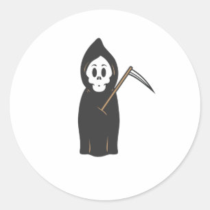 Skull Grimreaper Classic Round Sticker