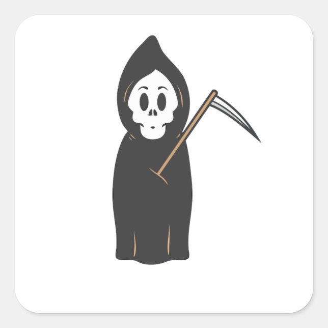 Skull Grimreaper Square Sticker (Front)