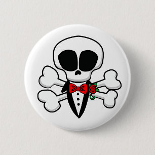 Skull Groom Fully Customizable 2 Inch Round Button