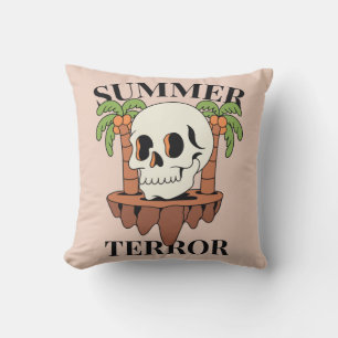 Skull groovy throw pillow