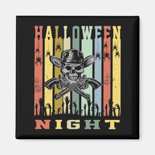 Skull Gun, Halloween Night Magnet (Front)